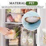 2-Pack Stackable Clear Fridge Organizers with Drawers