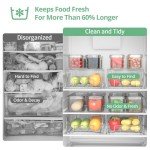 14-Pack Clear Fridge Organizer Bins with Lids