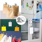 Brushed Nickel Magnetic Push Pins and Hooks Set