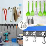 Brushed Nickel Magnetic Push Pins and Hooks Set