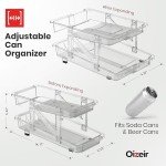 Expandable Soda Can Dispenser - 2-Pack Organizer