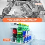 Adjustable Sip Sort Fridge Can Organizer, Holds 15 Cans