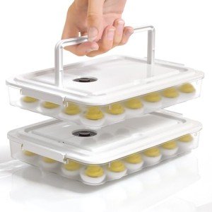Plastic Deviled Egg Containers with Lid - Set of 2