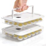 Plastic Deviled Egg Containers with Lid - Set of 2
