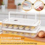 Plastic Deviled Egg Containers with Lid - Set of 2