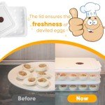 Plastic Deviled Egg Containers with Lid - Set of 2