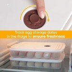 Plastic Deviled Egg Containers with Lid - Set of 2
