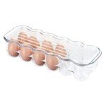 Stackable Egg Tray Organizer with Lid and Handle
