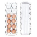 Stackable Egg Tray Organizer with Lid and Handle