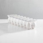 Stackable Egg Tray Organizer with Lid and Handle