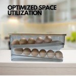 Clear Plastic 18-Egg Refrigerator Organizer with Lid