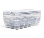 Clear Covered Egg Holder 3-Pack for Refrigerator
