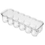 Stackable Egg Tray Organizer with Lid and Handle