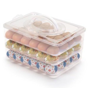 72-Count Deviled Egg Organizer with Lids and Platters