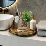 Round Wooden Lazy Susan Organizer for Home Use