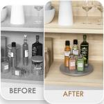 Bamboo Lazy Susan Turntable Organizer, 9 Inch