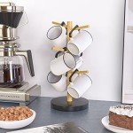 Bamboo Mug Holder Tree with 6 Hooks