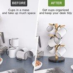 Bamboo Mug Holder Tree with 6 Hooks