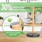 Bamboo Mug Holder Tree with 6 Hooks