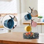 Black Steel Mug Tree & Coffee Pod Storage Organizer