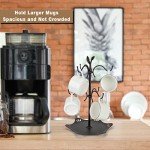 Large Mug Holder with Tray and 6 Hooks