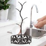 Black Steel Mug Tree & Coffee Pod Storage Organizer