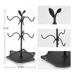 Large Mug Holder with Tray and 6 Hooks