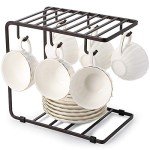 Metal Wire Mug Rack with 6 Hooks - 2 Pack