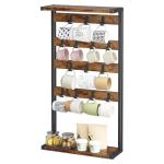 14-Hook Adjustable Coffee Mug Holder & Storage Shelf