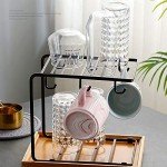 Metal Wire Mug Rack with 6 Hooks - 2 Pack