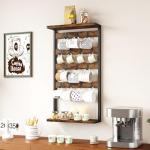 14-Hook Adjustable Coffee Mug Holder & Storage Shelf