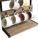 Rustic 2-Tier Mug Holder Stand for Kitchen