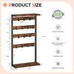 14-Hook Adjustable Coffee Mug Holder & Storage Shelf