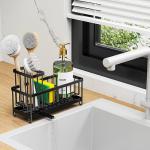 Cisily Black Kitchen Sink Organizer and Caddy