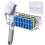 3-In-1 Stainless Steel Sink Sponge Holder