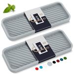 Silicone Sink Organizer Tray Set for Kitchen & Bathroom