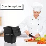 Stonespace Black Kitchen Compost Bin for Countertop