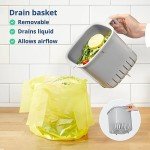 Blue Ginkgo Odor-Free Kitchen Compost Bin 2.6L