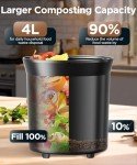 4L Electric Kitchen Compost Bin with Auto Cleaning