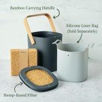 Graphite Kitchen Compost Bin - 1 Gallon Size