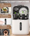 4L Electric Kitchen Compost Bin with Auto Cleaning