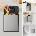 Stainless Steel 2-Gallon Hanging Trash Can