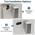 Stainless Steel 2-Gallon Hanging Trash Can