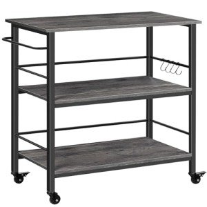 Portable Kitchen Island Cart with Storage and Wheels
