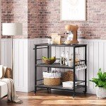 Portable Kitchen Island Cart with Storage and Wheels