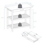 Casual Kitchen Island with Hardwood Top, 40" W
