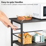 Portable Kitchen Island Cart with Storage and Wheels