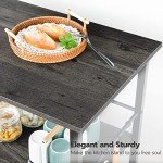 Portable Kitchen Island Cart with Storage and Wheels