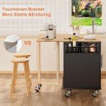 Large Rolling Kitchen Island Cart with Storage