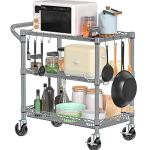 Heavy-Duty 3-Tier Rolling Utility Cart - Gray
